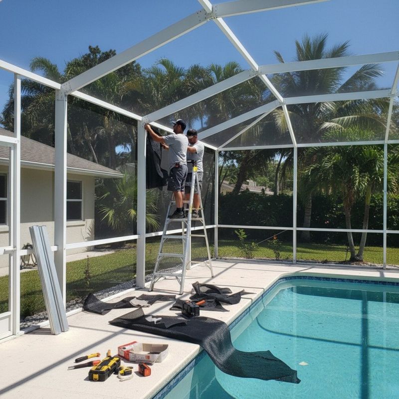 Mesh Pool Barrier Installation